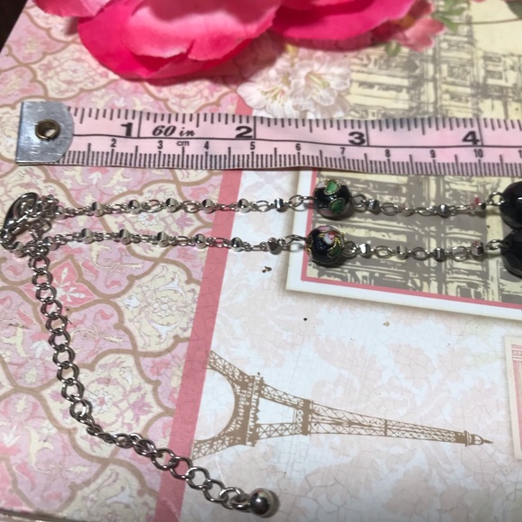 🌺Super cool Y silver-tone cloisonné necklace New🌺 - Picture 6 of 6